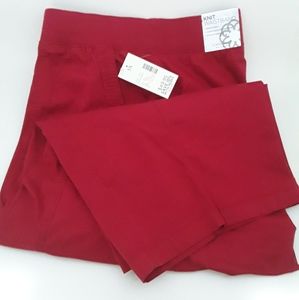 Catherines 5X Womens Red "Knit Waistband" Capri